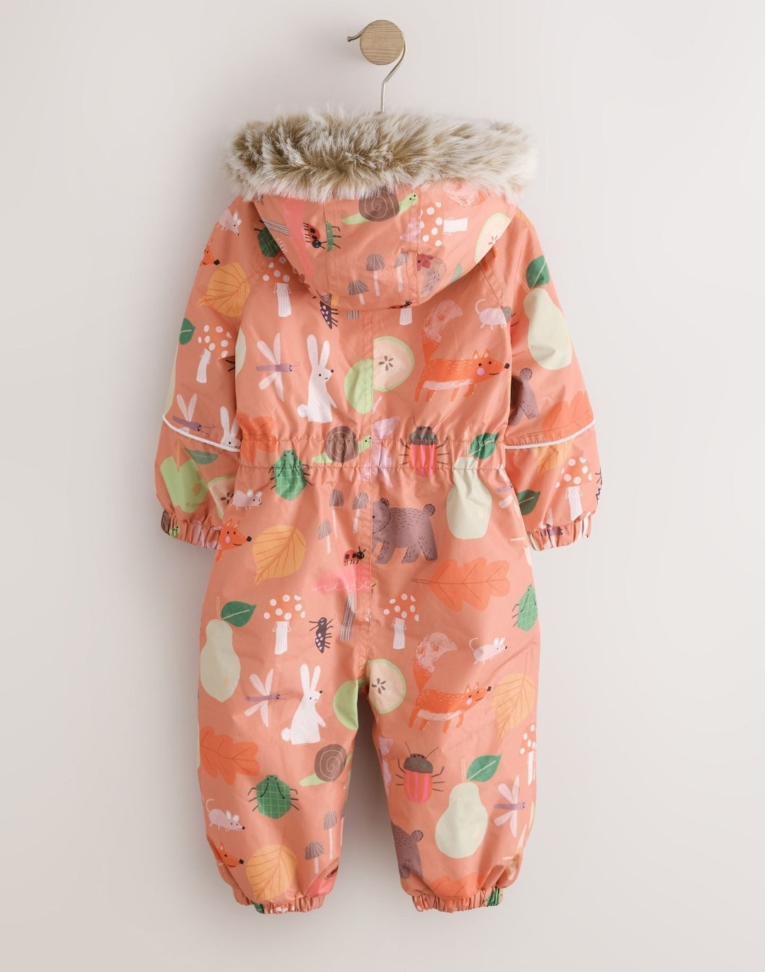 Orange Characters Waterproof Printed Snowsuit