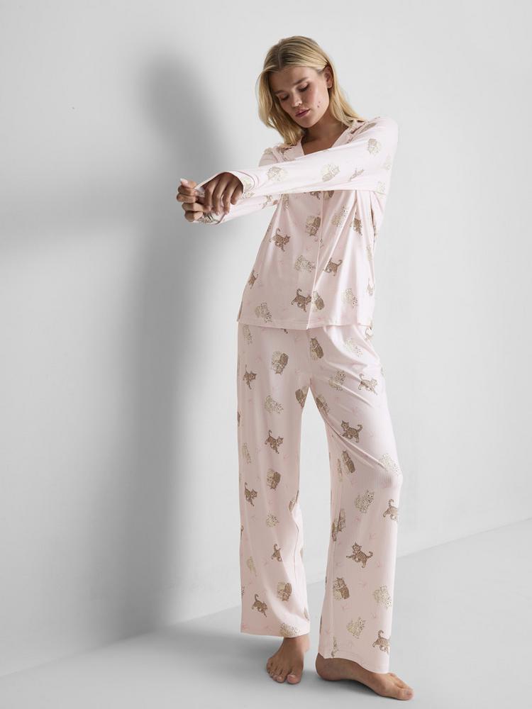 Primark Love To Lounge Printed Boyfriend Pyjamas