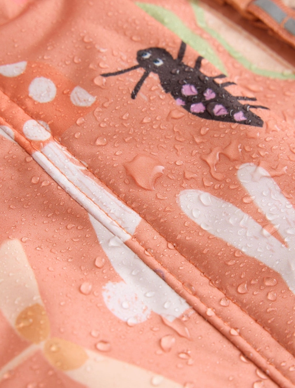 Orange Characters Waterproof Printed Snowsuit