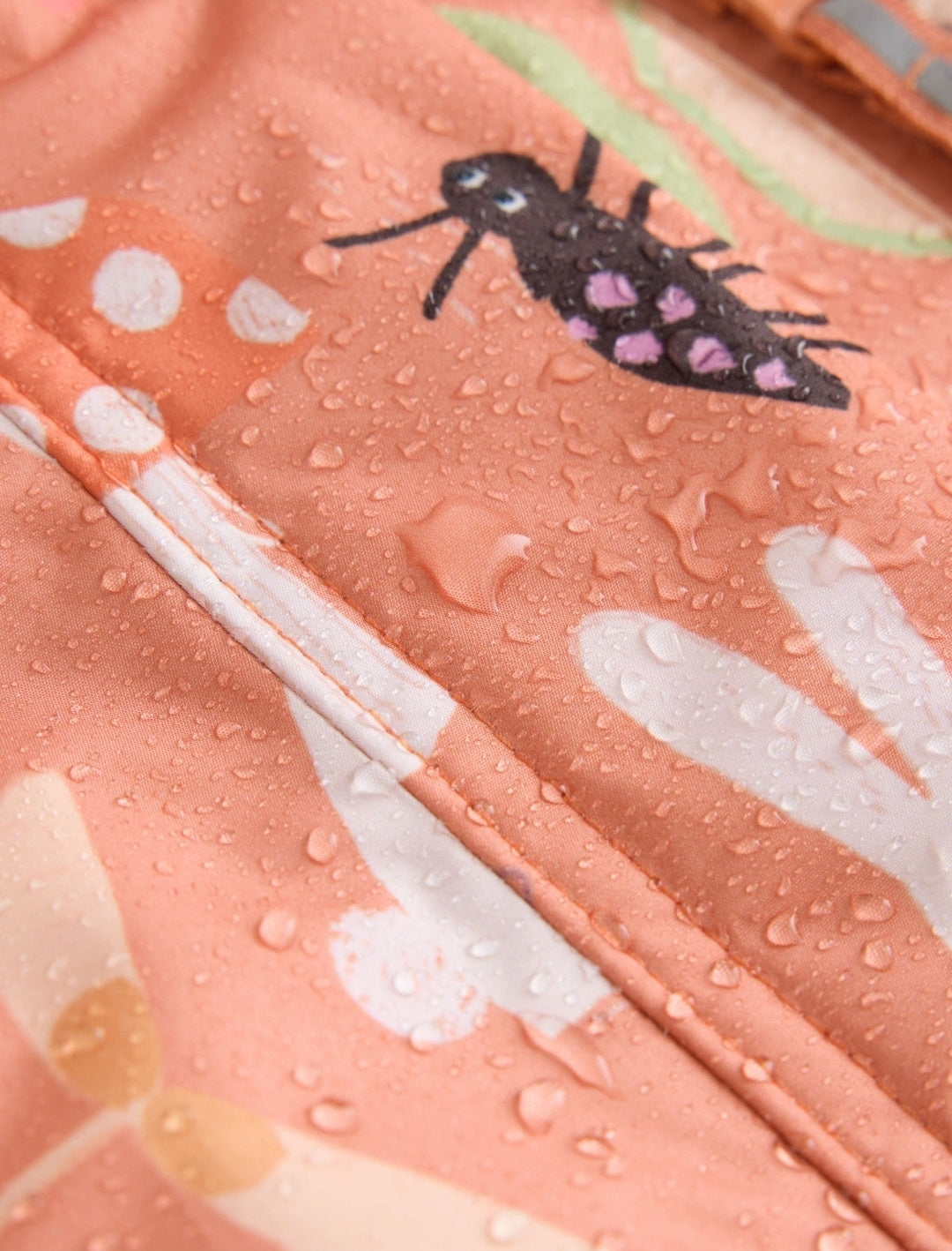 Orange Characters Waterproof Printed Snowsuit