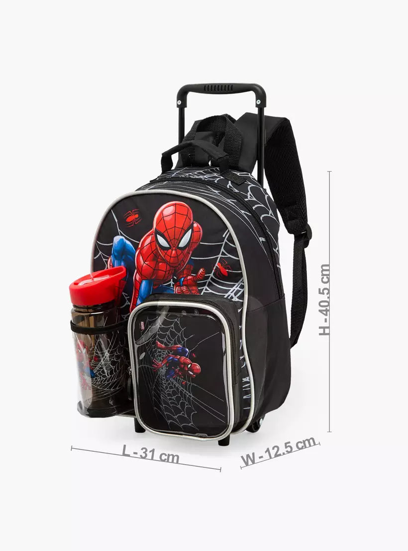 Spider-Man Print 3-Piece School Trolley Bag Set 14 inches