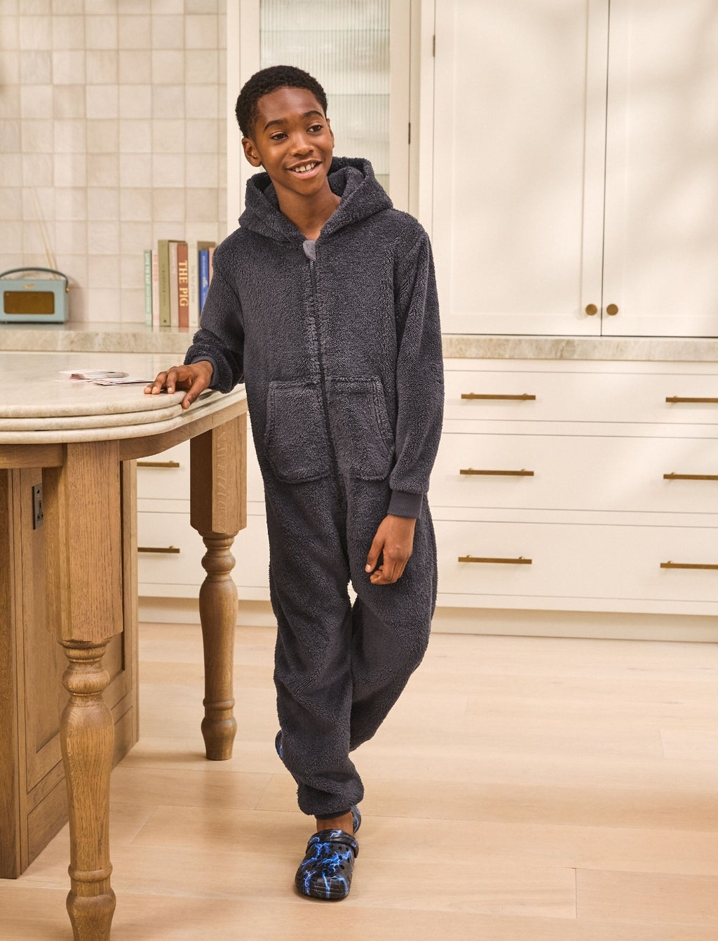 Grey Fleece All-In-One