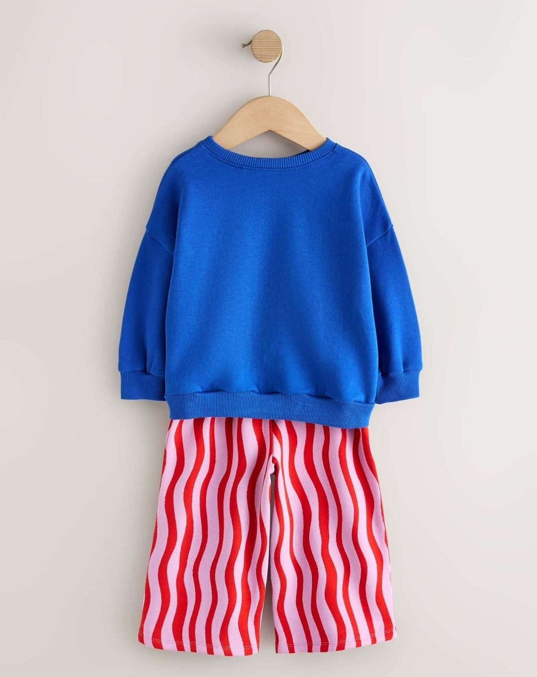Cobalt Blue Snack Time Sweatshirt and Wide Leg Joggers Set