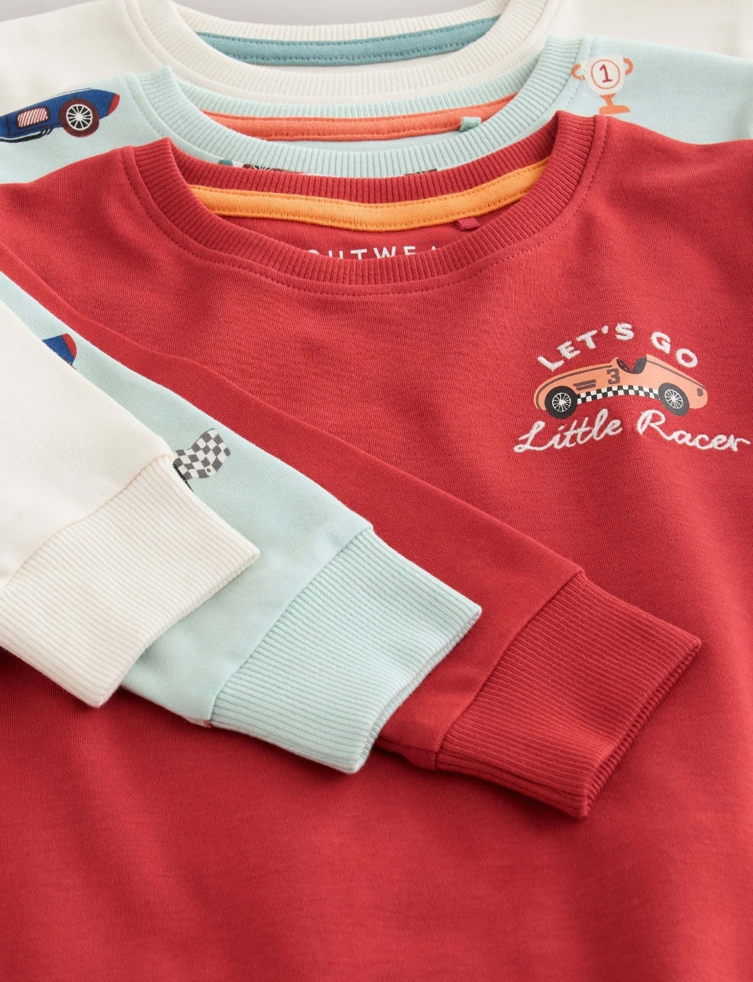Red/Blue Race Car Relaxed Snuggle Pyjamas 3 Pack