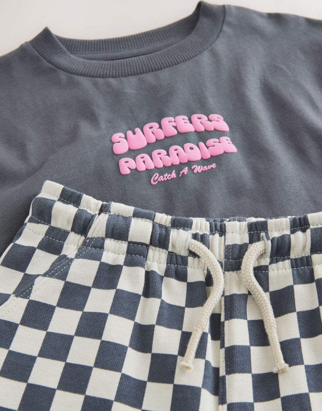 Charcoal Grey Surfers Paradise
Short Sleeve Back Print T-Shirt