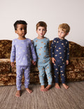 Blue/Green/Navy Animal Mini Print Snuggle Pyjamas 3 Pack