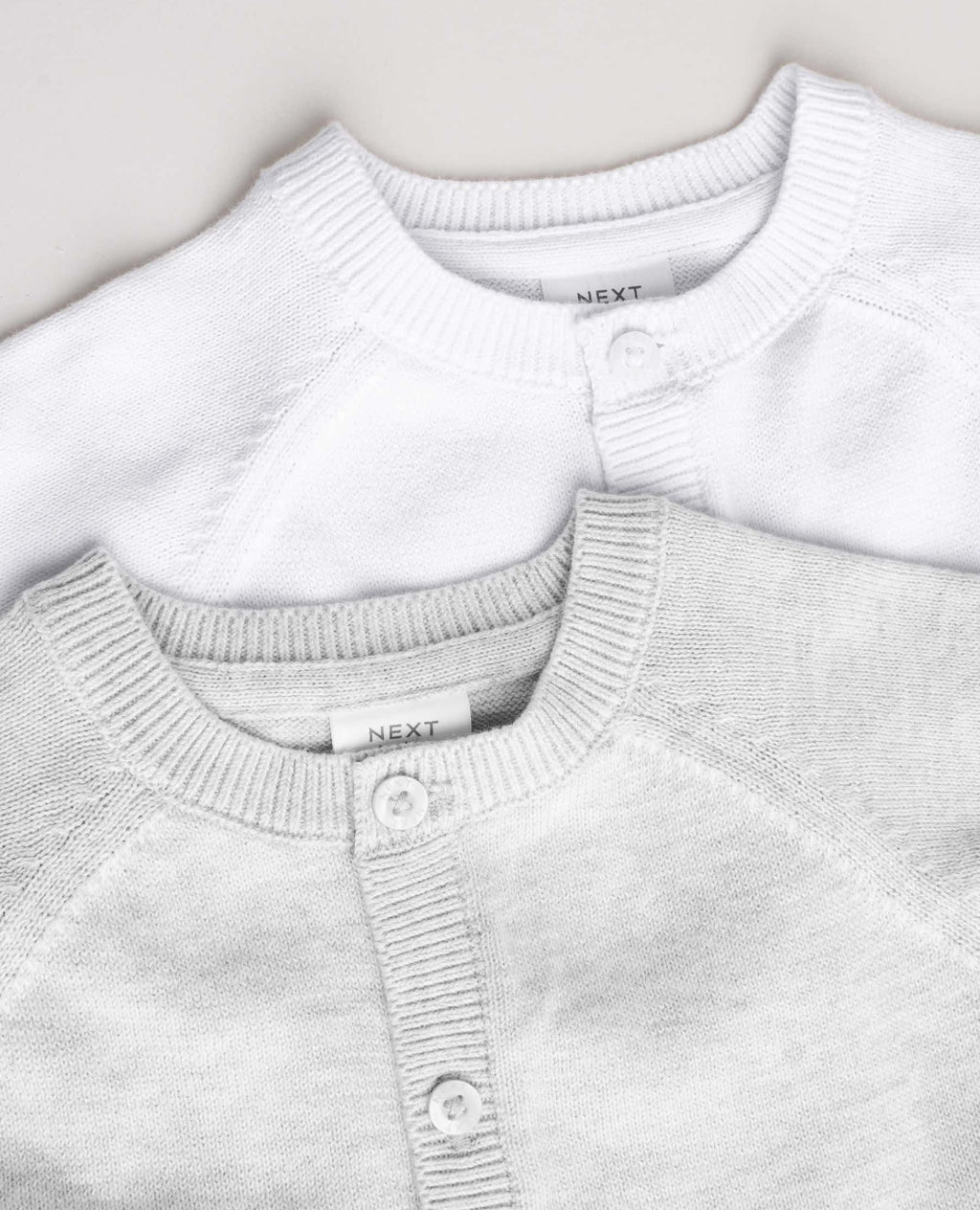 Grey/White Grey and White 2pk
Knitted Baby Cardigan