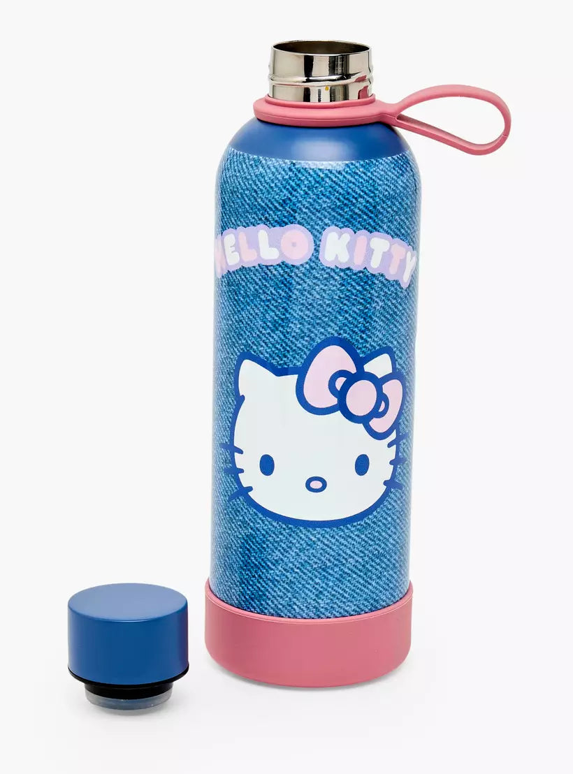 Sanrio Hello Kitty Print Stainless Steel Water Bottle with Loop Handle