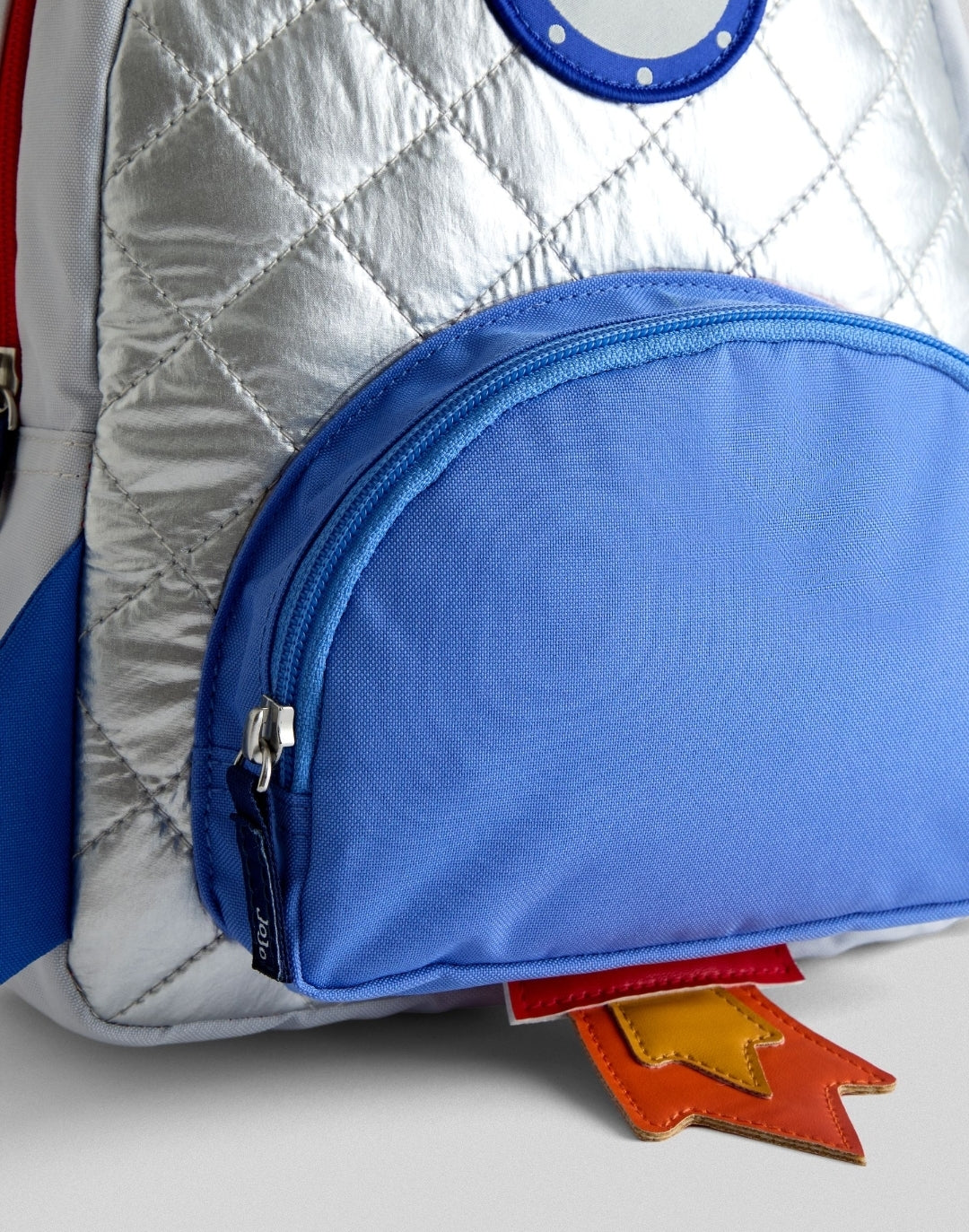 JoJo Maman Bébé Silver Quilted Space
Rocket Backpack 12 inches