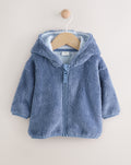 Navy Fleece Zip Up Baby Jacket