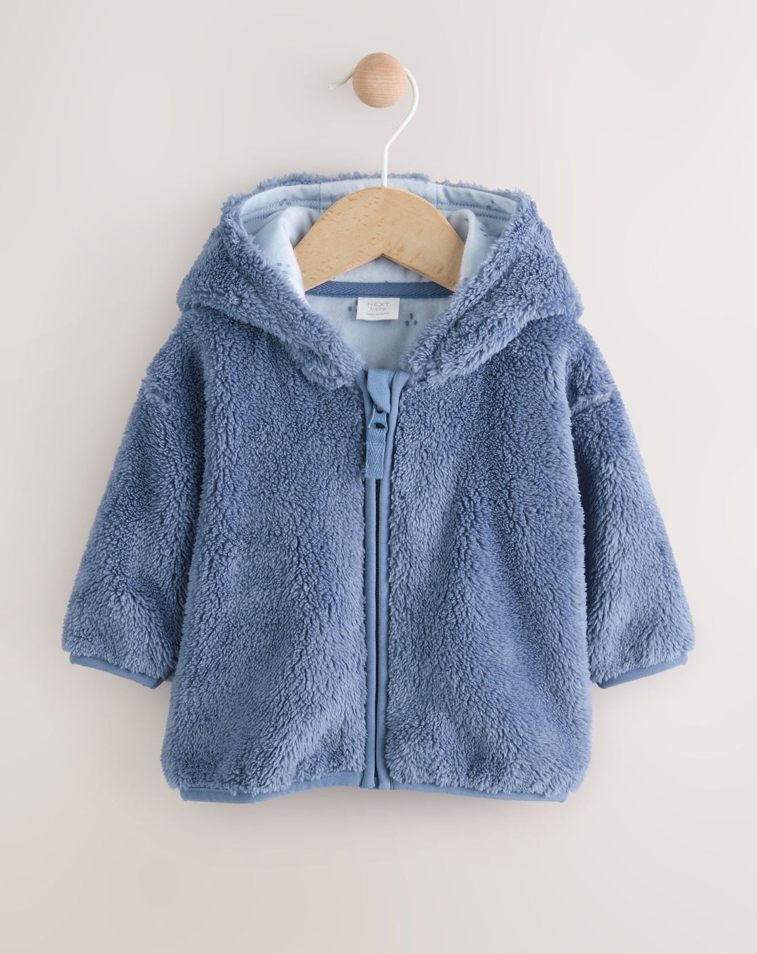 Navy Fleece Zip Up Baby Jacket