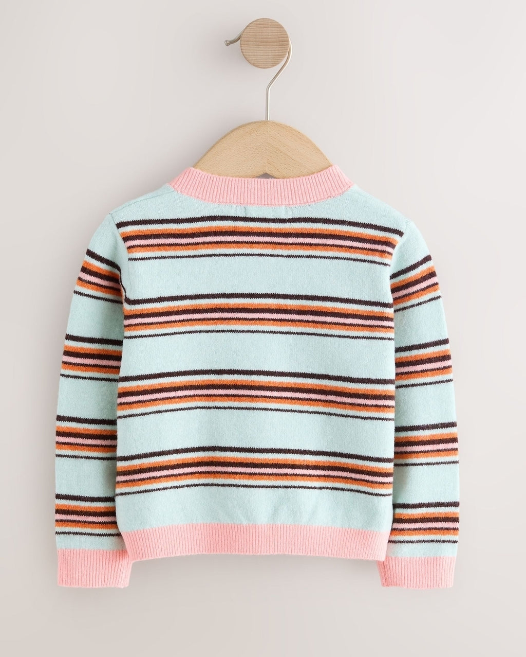 Mint Stripe Knit Cardigan