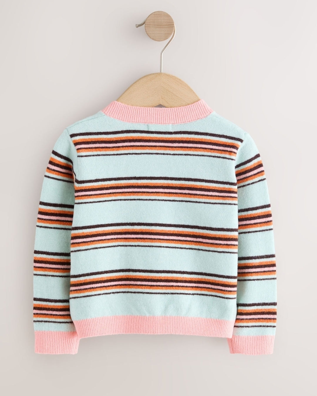Mint Stripe Knit Cardigan
