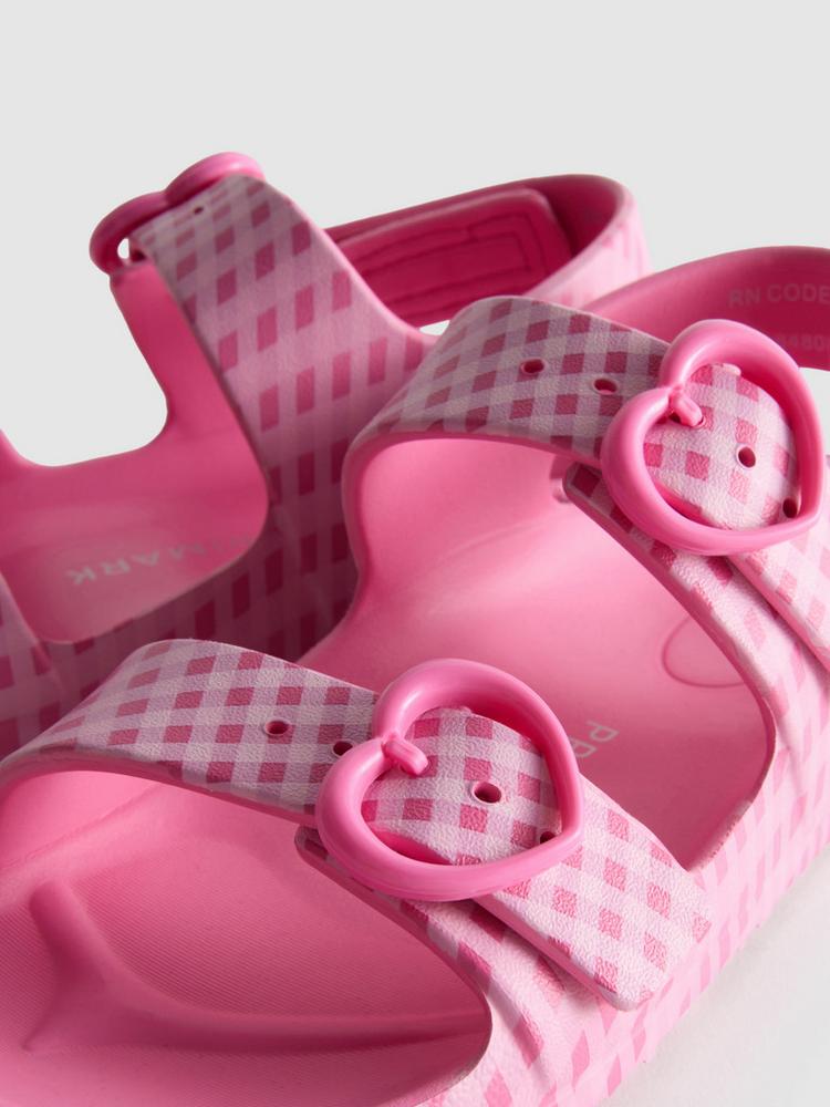Gingham Buckle Sandals