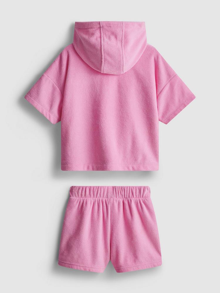 Towelling Hoodie and Shorts Set