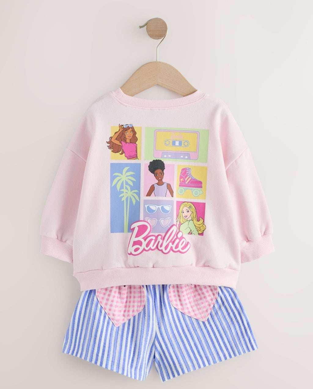 Pink Barbie Shorts Set