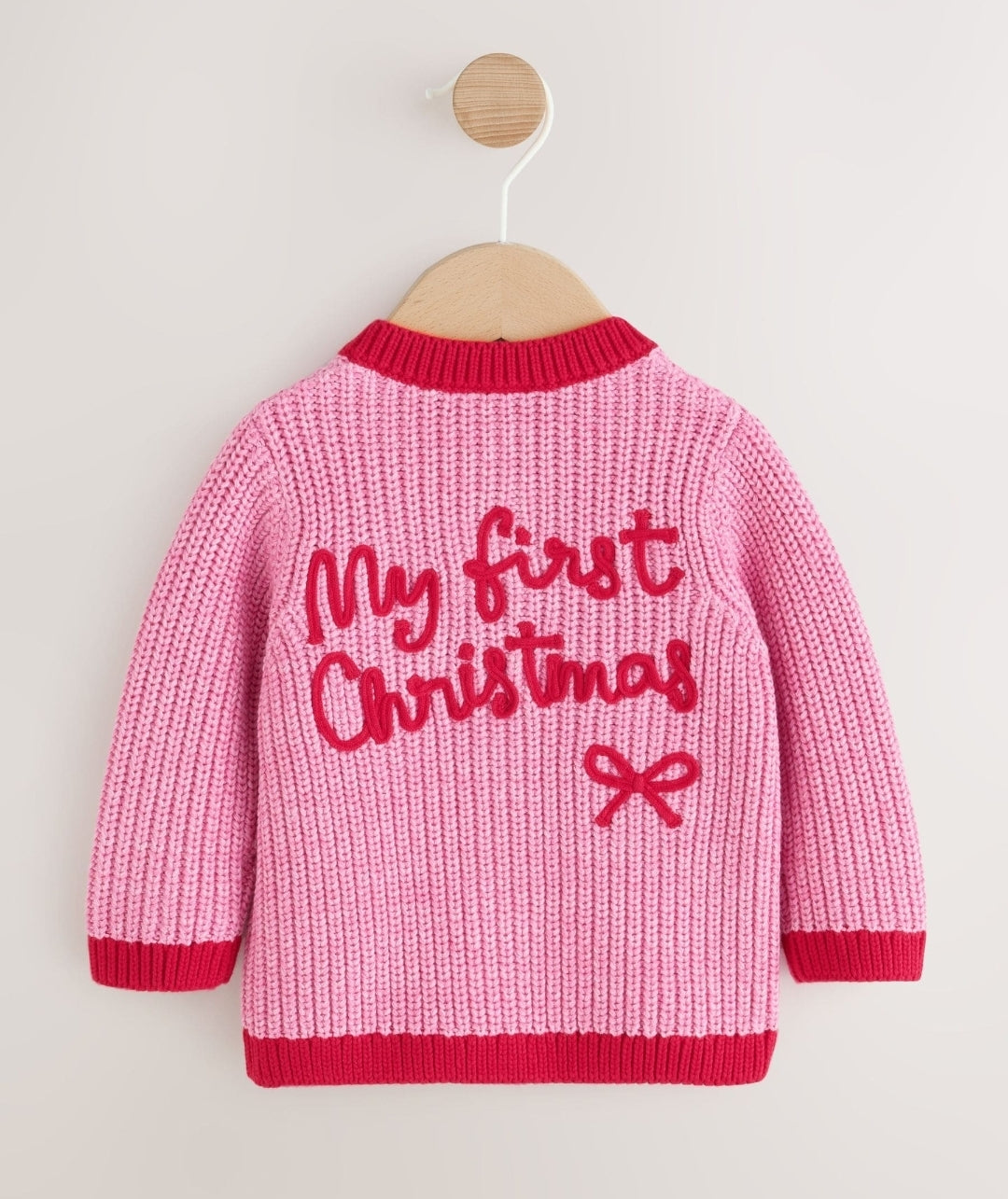 Pink and Red My First Christmas
Baby Cardigan