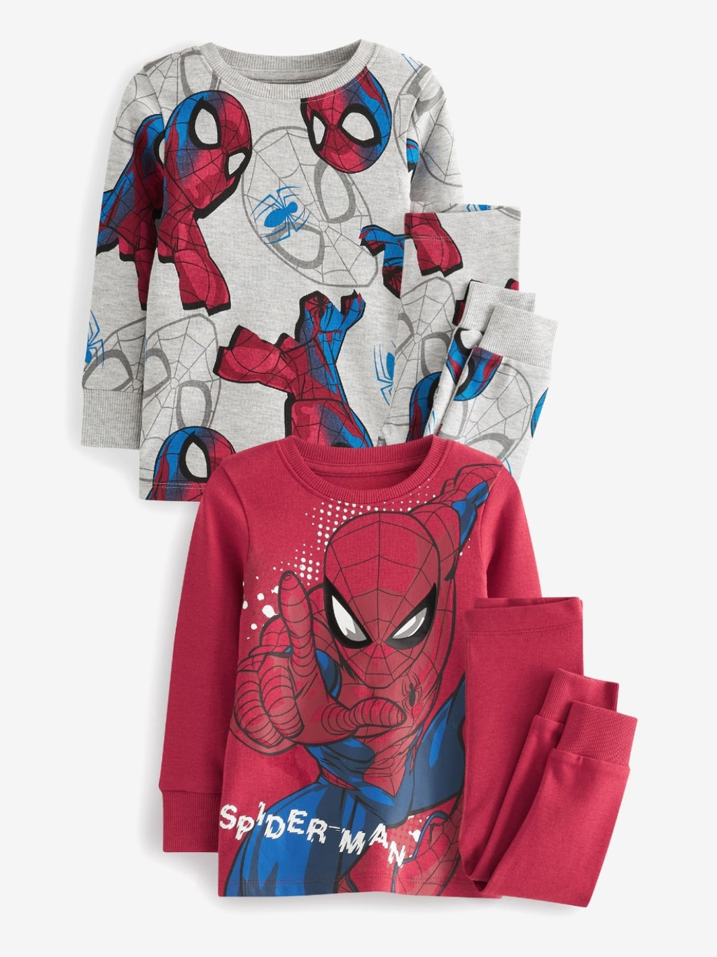 Red/Navy Spiderman Snuggle Pyjamas 2 Pack