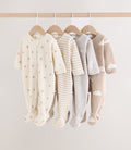 Neutral Micro Fleece Two Way
Zip Baby Sleepsuits 4 Pack