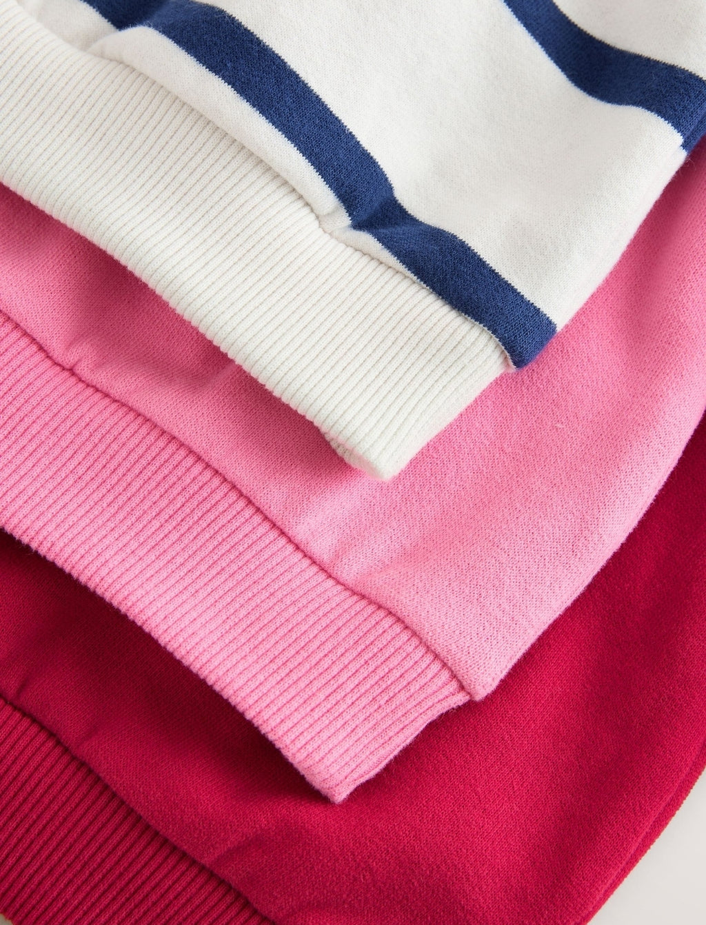 Red /Pink/ Stripe Crew Neck
Sweatshirts 3 Pack