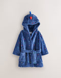 Blue Dino Fleece Robe