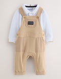 Baker by Ted Baker Stone Dungaree and Polo Shirt Set