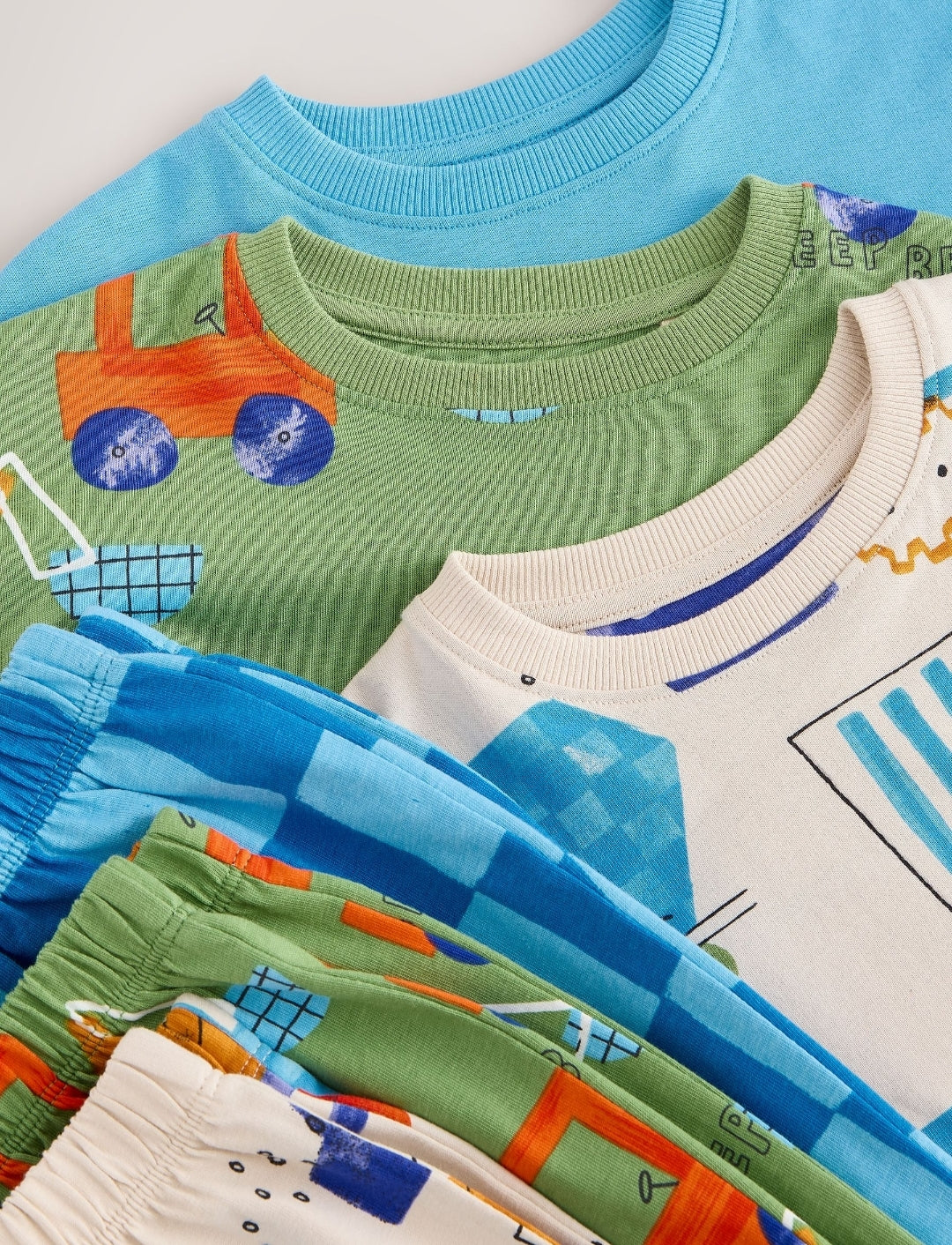 Bright Digger Oversized Pyjamas 3 Pack