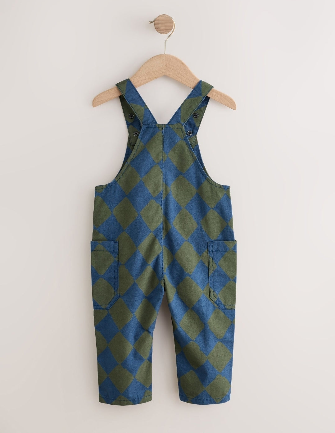Green/Blue Harlequin Dungarees