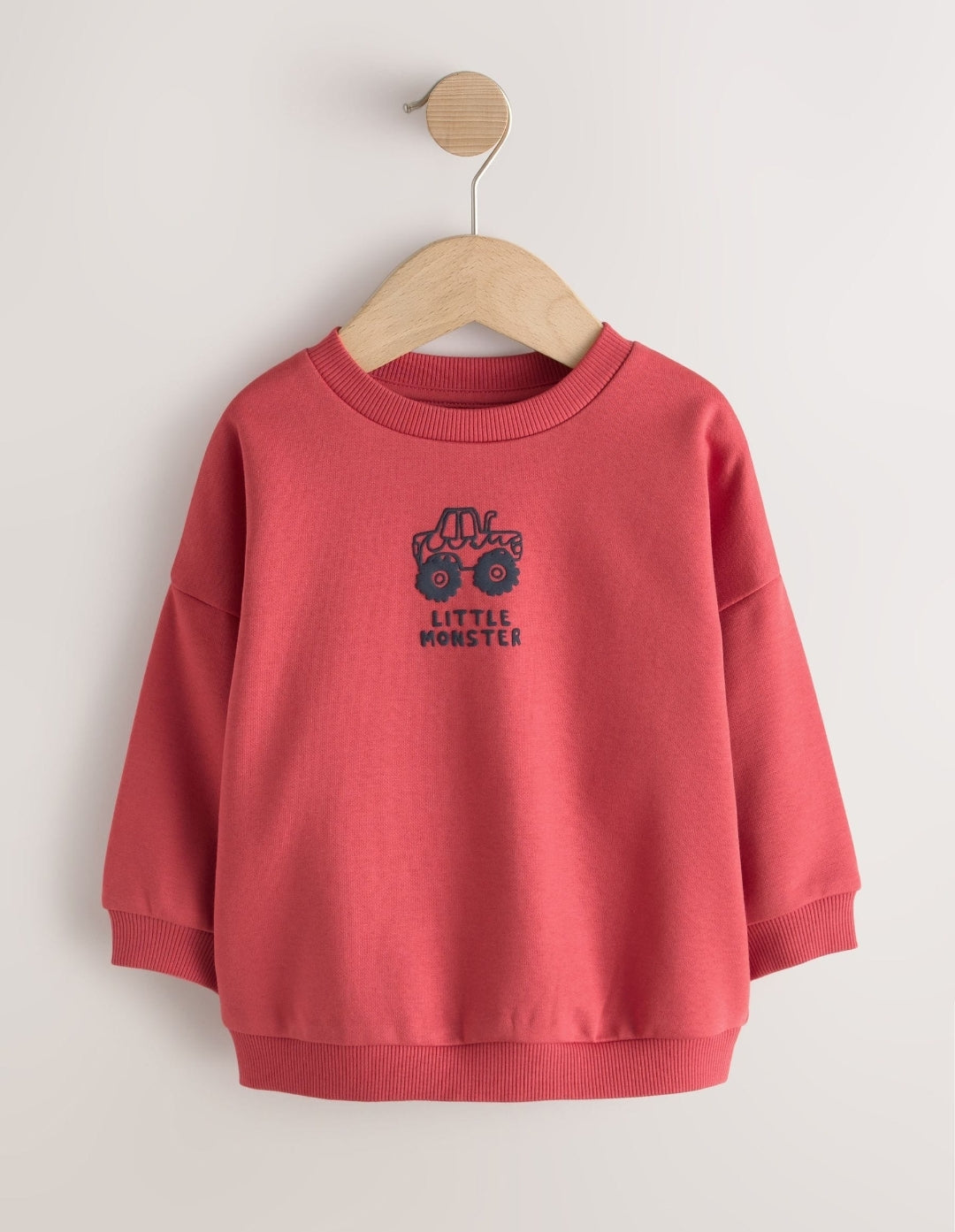 Red Truck Printed Crew Neck Sweat Top