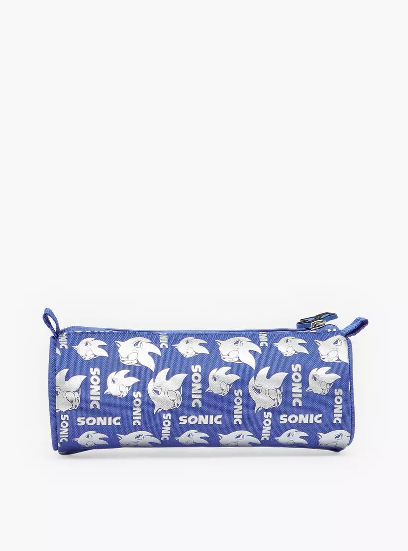 SEGA Sonic Print Pencil Pouch with Zip Closure