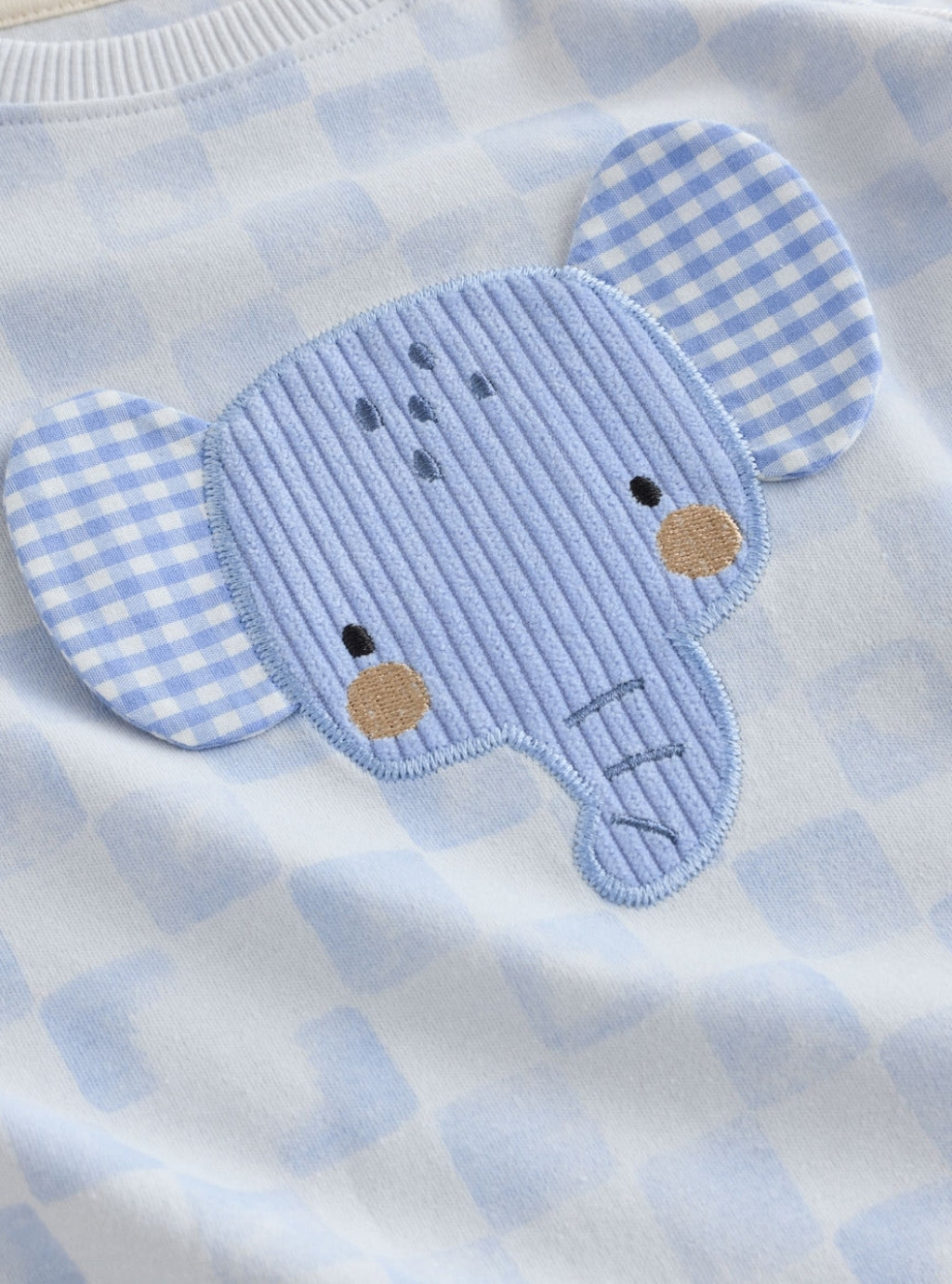 Blue/White Elephant Snuggle Pyjamas 3 Pack