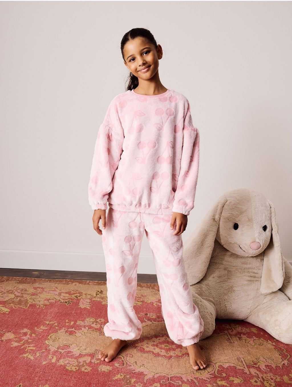 Pink Cosy Fleece Pyjamas