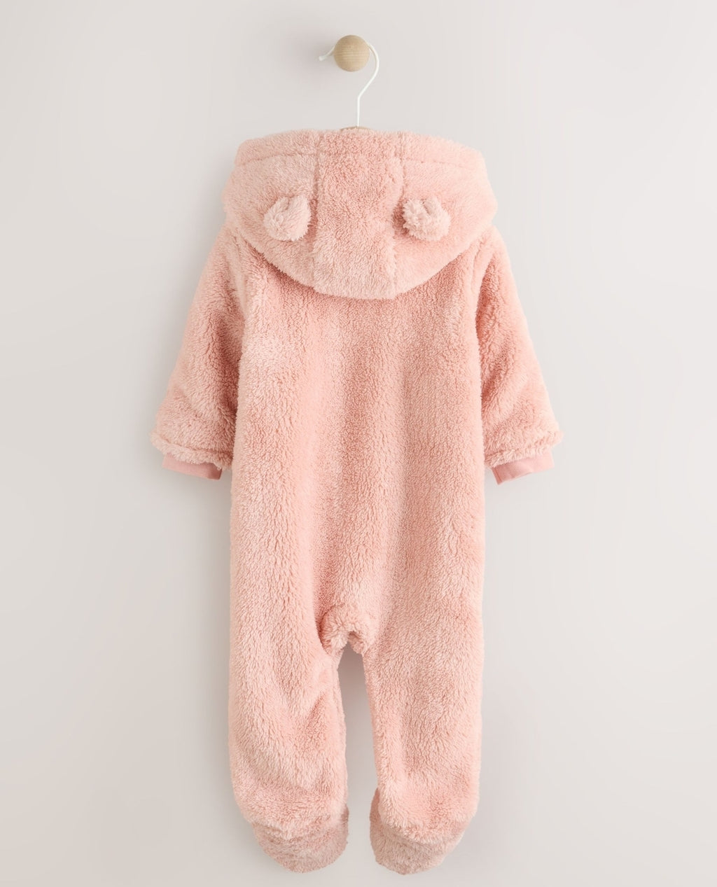 Pink Fleece Baby Pramsuit
