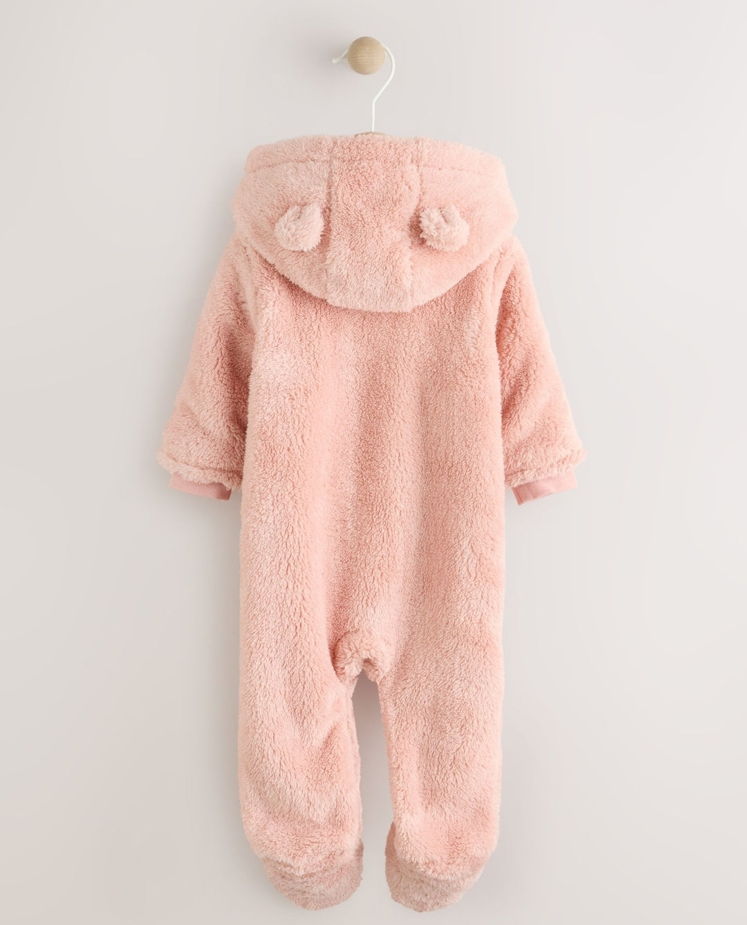 Pink Fleece Baby Pramsuit