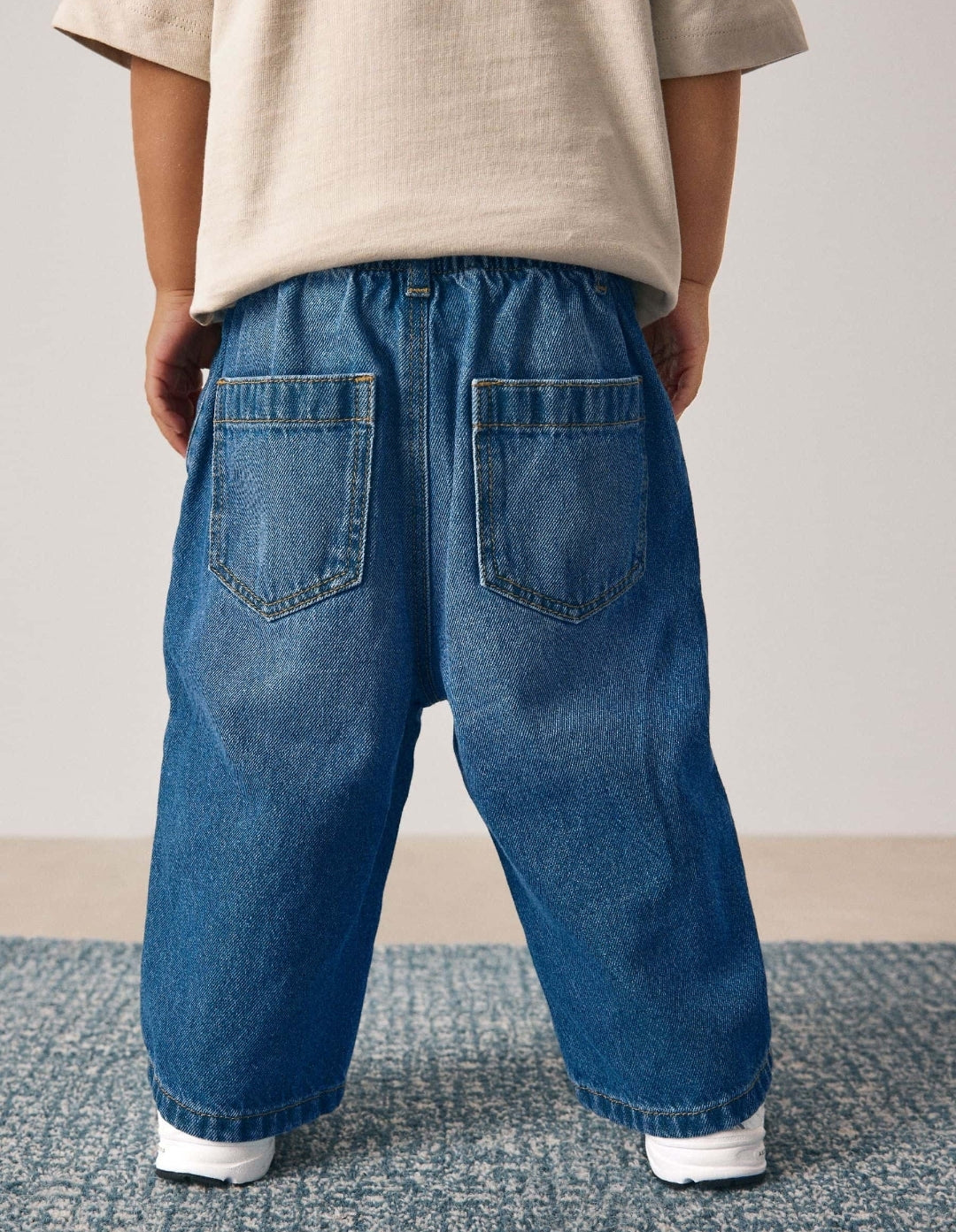 Mid Blue Denim Wide Fit Jeans