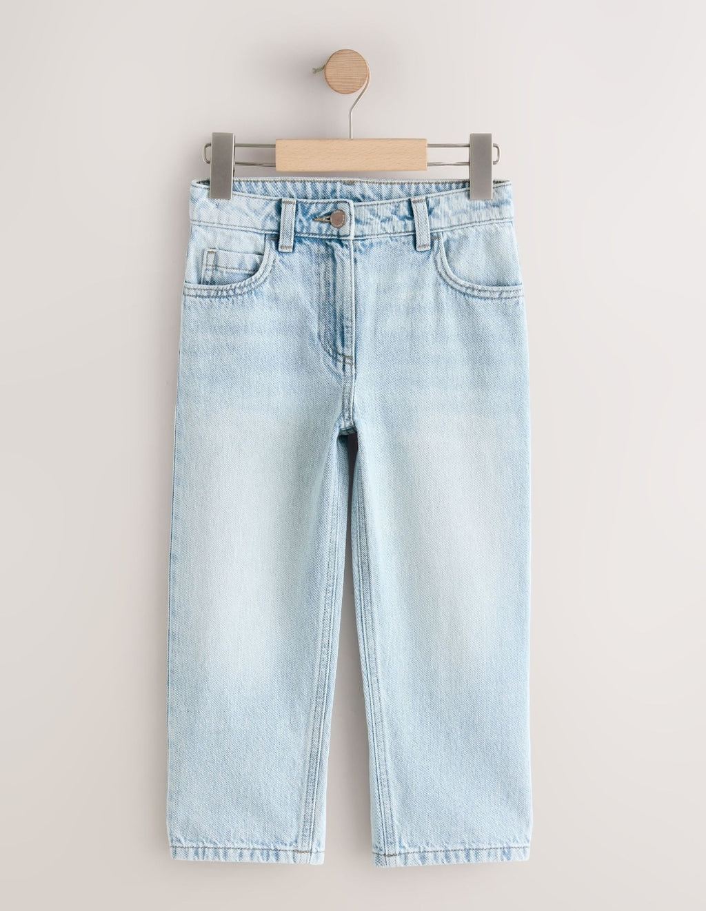 Light Wash Straight Leg Jeans