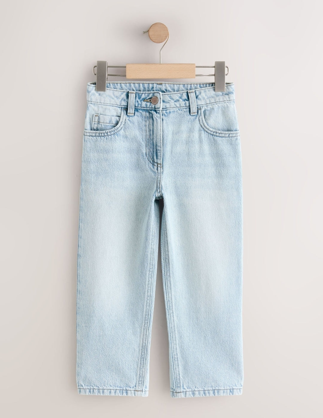 Light Wash Straight Leg Jeans