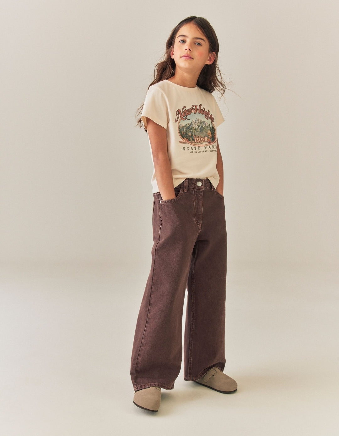 Chocolate Brown Wide Leg Jeans
