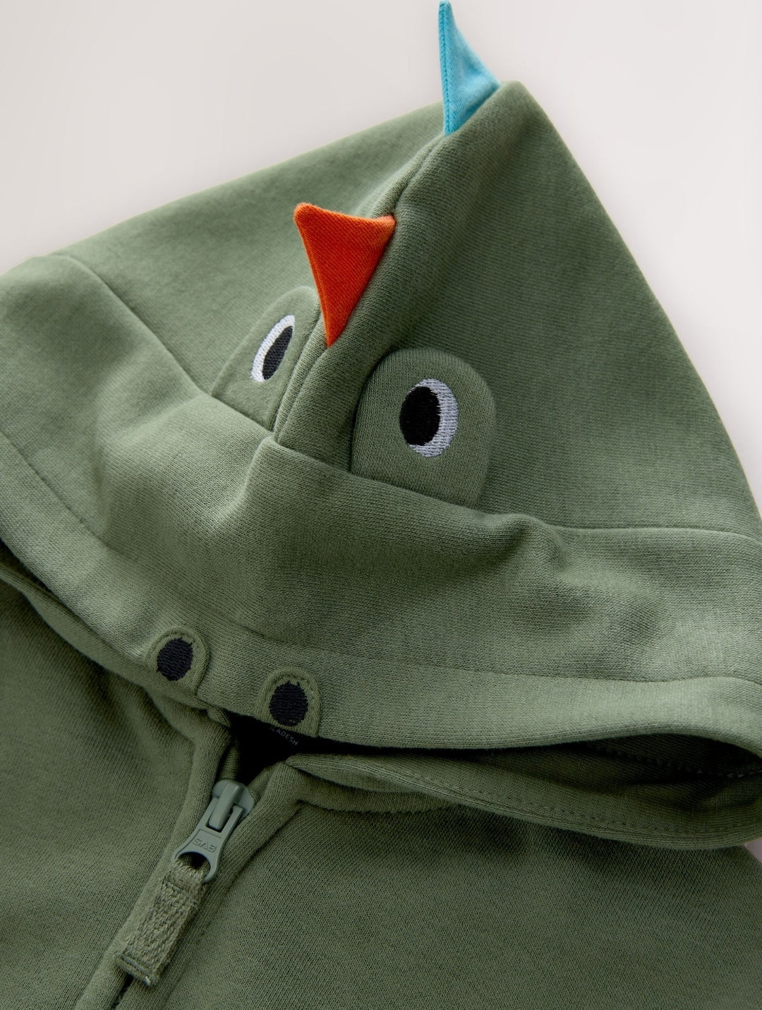 Khaki Green Zip Up Hoodie