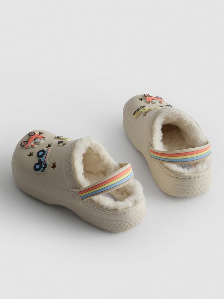 Digger Faux Fur Lined Clog Slippers
