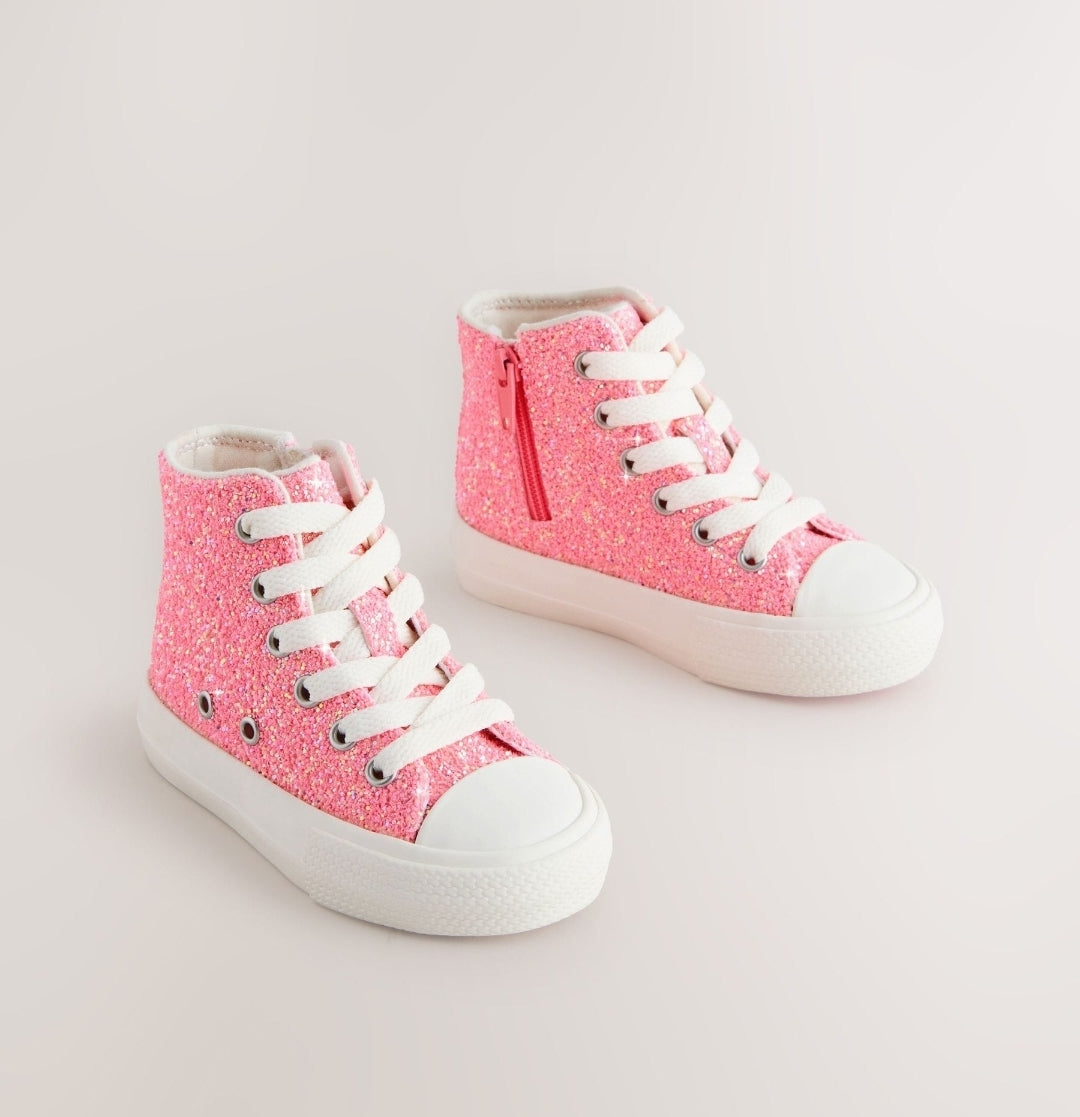Pink Glitter Standard Fit (F) High
Top Trainers