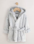 Grey Soft Touch Fleece Dressing Gown