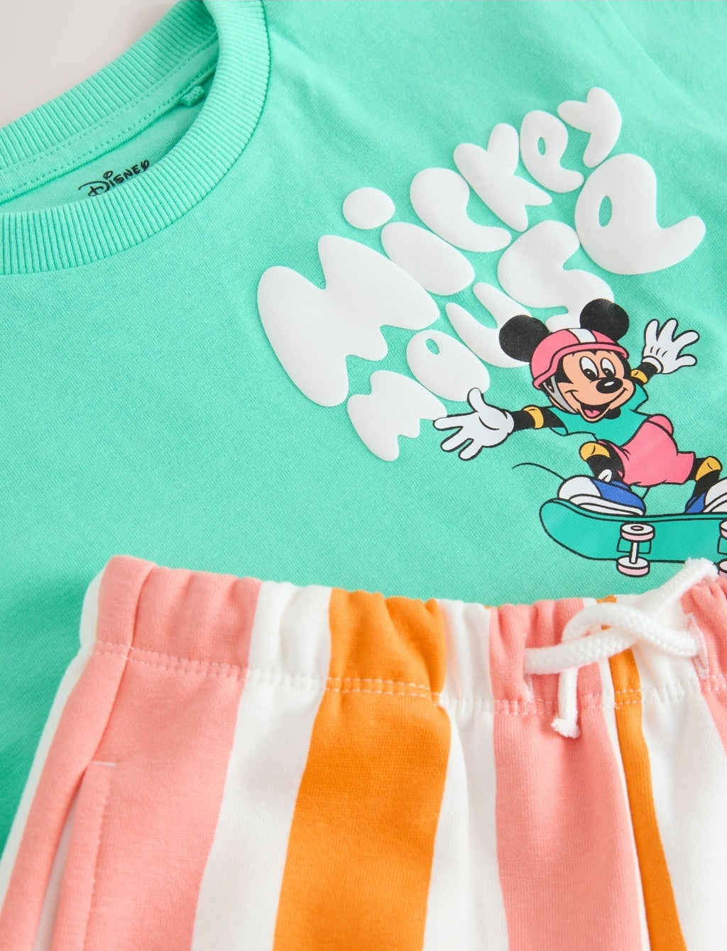 Green/Orange Mickey Mouse
T-Shirt and Shorts Set