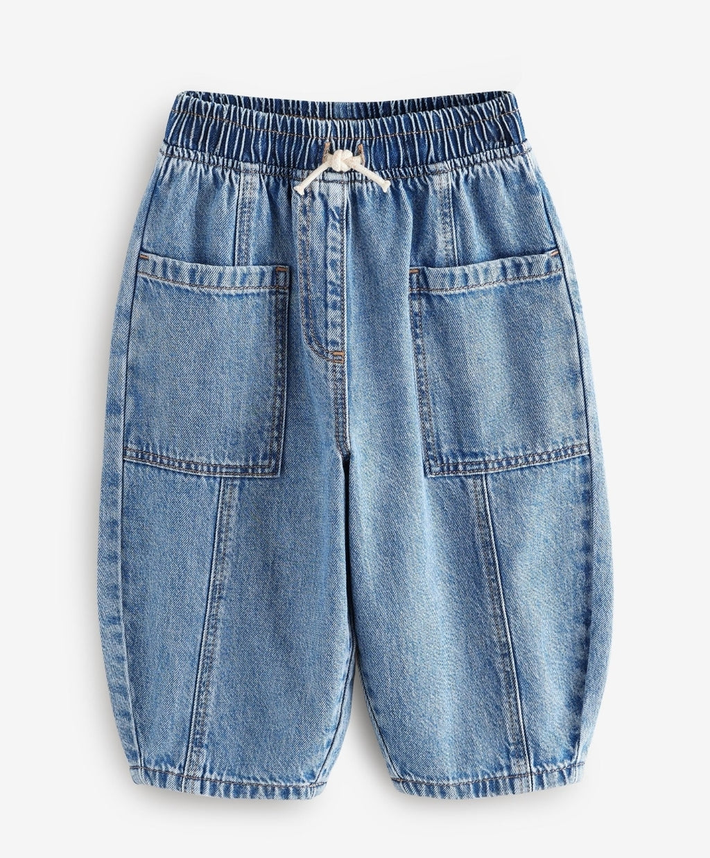 Mid Blue Denim Barrel 100% Cotton
Jeans