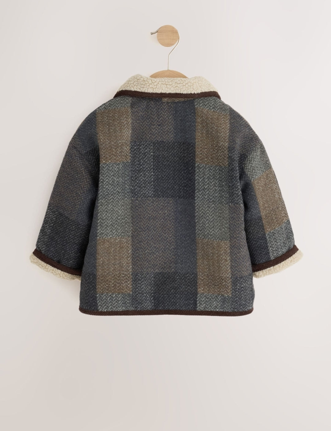 Multi Check Borg Collar Jacket