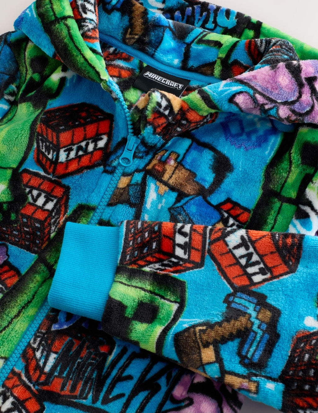 Blue Minecraft Fleece All-In-One