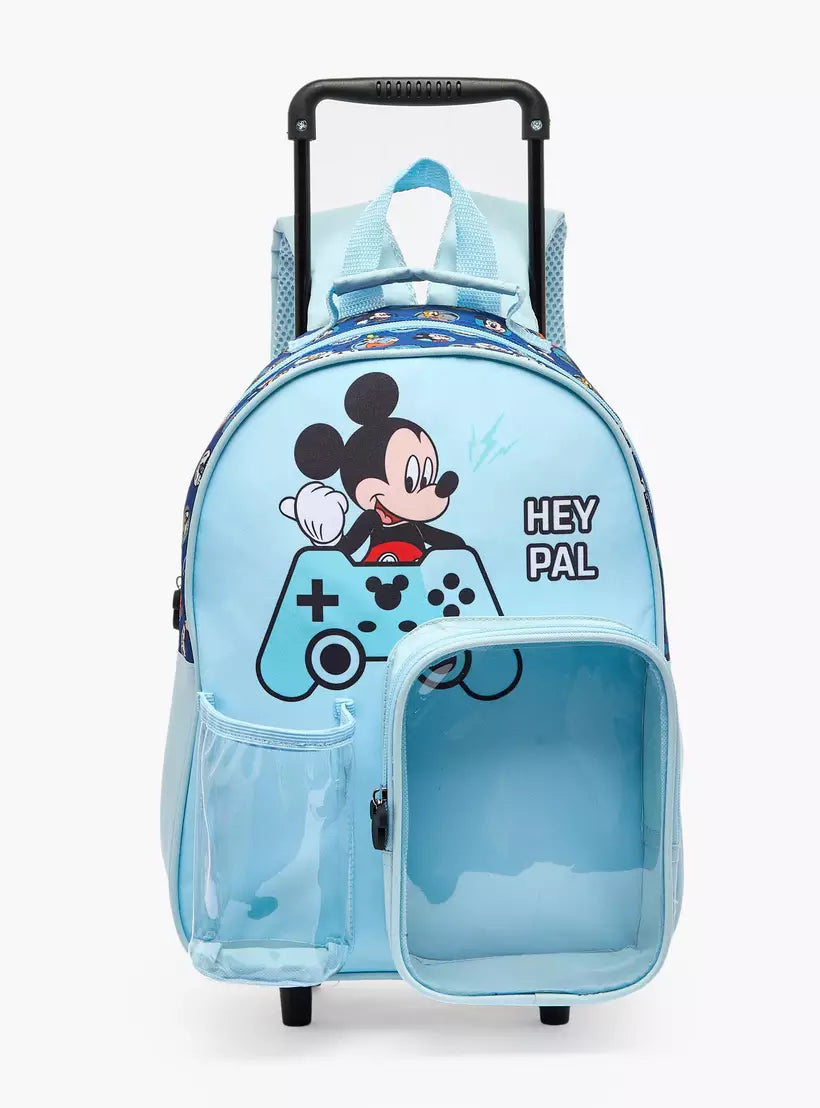 Disney Mickey Mouse 3-Piece School Trolley Bag Set for Boys 14 inches