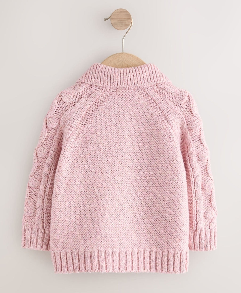 Pink Chunky Bobble Cardigan