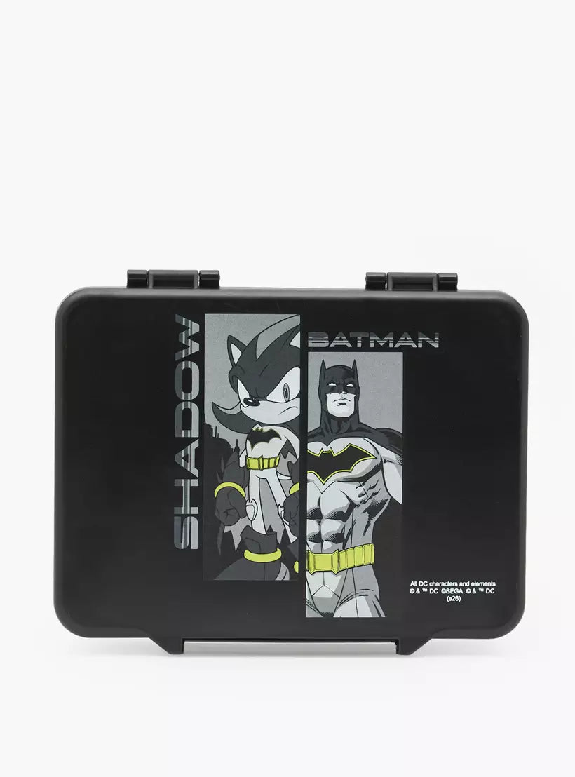 Hollywood Magic Batman Print Bento Lunch Box for Boys with Cutlery - 1.2 L