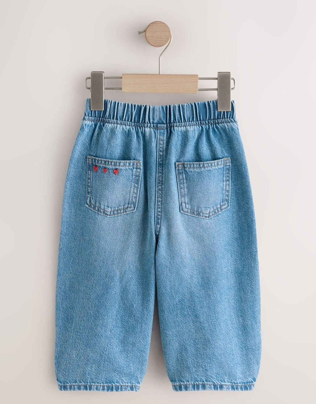 Red Hearts Embroidered Jeans